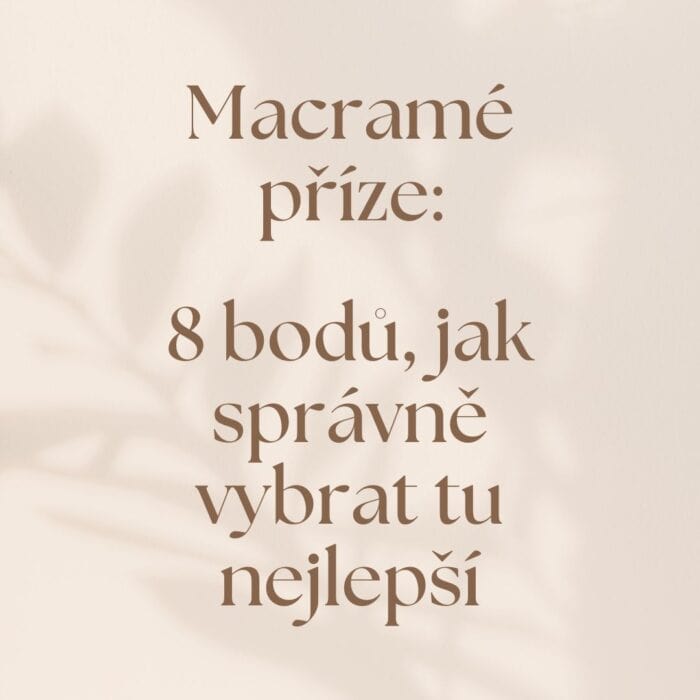 Macramé příze. 8 bodů, jak správně vybrat tu nejlepší