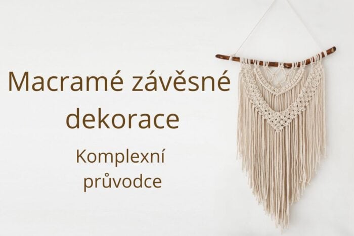 Macramé závěsné dekorace úvodní foto
